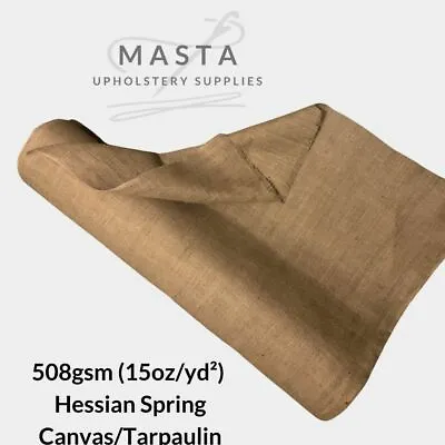 15oz / YdÂ² Hessian Spring Canvas Tarpaulin (508 Gsm) 36  Wide Upholstery Crafts • £1.09