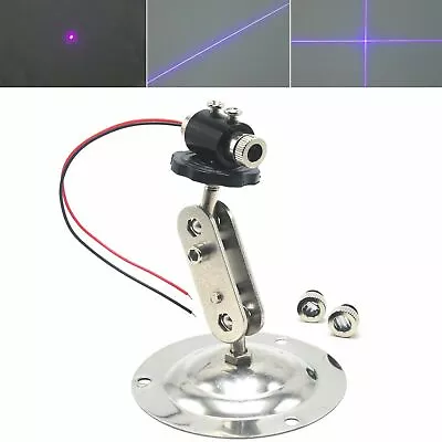 Focusable Dot Line Cross 405nm 10mW Violet/Blue Laser Diode Module 3-5V Holder • £13.38