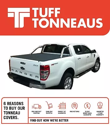 Tuff 'No Drill' Clip On 2.0 Tonneau Cover For Ford PX Ranger DualCab Nov11-Jun22 • $599