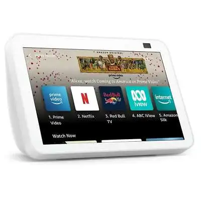 $159 • Buy Amazon Echo Show 8 (2nd Gen) HD Smart Display With Alexa - Glacier White