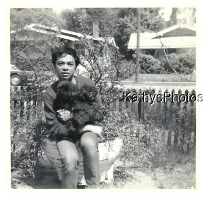 Found B&w Photo H_9373 Woman Or Man Holding Two Dogs • $6.98