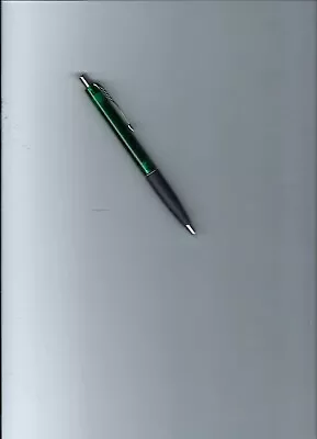 Vintage Green Parker Frontier Ball Point Pen W/Chrome  & Black Rubber Grip-No Ad • $7.95