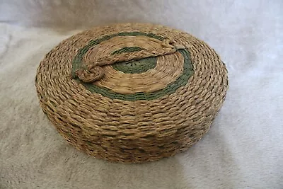 Vintage Wabanaki Maine Native American Sweet Grass Sewing Basket 8 W • $42.50