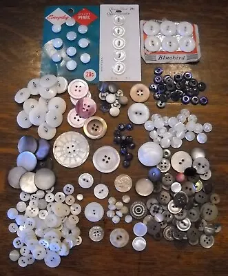 Mixed Lot Vintage All Pearl Buttons ~ MOP ~Some Colors ~Some Baby Small • $23.50
