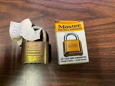 Vintage Master Lock Padlock 175 - 4 Digit Combination Padlock Complete Orig Box • $29.95