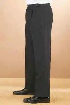 Mens Tall Size 39 - 41  Waist Long Rise Tuxedo Stripe Pleated Pants Free Hem • $10