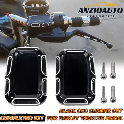 2X CNC Brake Clutch Master Cylinder Cover For Harley Electra Street Glide V-Rod • $17.98