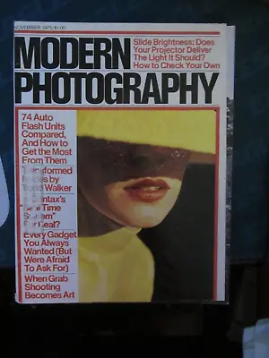 Modern Photography Magazine November 1975 Flash Units Todd Walker Nudes N • $9.99