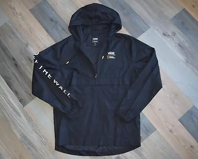 VANS X National Geographic Half-Zip Hooded Windbreaker Anorak Men's Medium  • $10