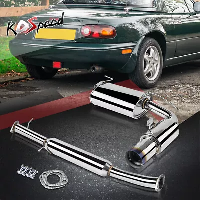 3.5  Burnt Tip Muffler Catback Exhaust For 90-97 Mazda Miata MX-5 NA 1.6L/1.8L • $176.99