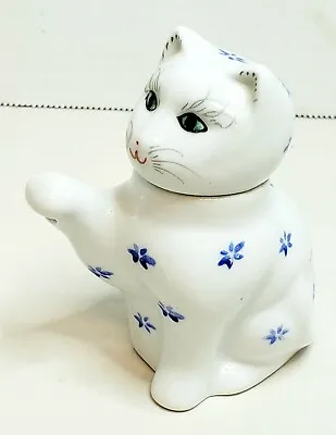 Miniature Blue And White Cat Teapot Pier 1  3  • $17