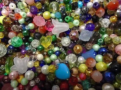 Pack Of Random Mixed Assorted Beads Approx 50g For Jewellery Making DIY Costume • £2.49