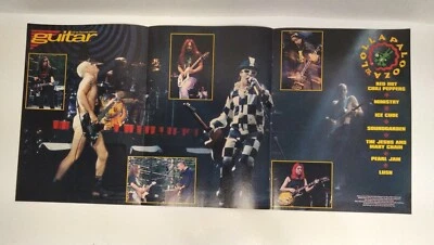 $24 • Buy Red Hot Chili Peppers Lollapalooza 3 Page Full Color Pull Out Poster Vintage 90s