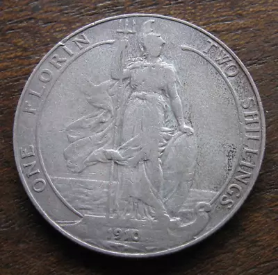 ZALDI2010 UK Florin Of 1910. Silver • £37.83