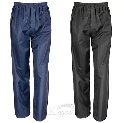 Result ADULT RAIN PANTS Waterproof Over Trouser Workwear Windproof Fishing S-3XL • £7.99