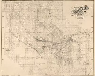 20  X 24  1897 Map Of The Kern Delta Kern County California • $39.95