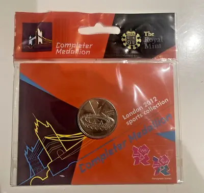 London 2012 Olympic Games 50p Official COMPLETER MEDALLION / Medal BUNC Sealed • £82.99