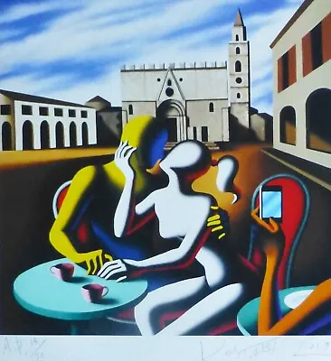 MARK KOSTABI  Fabio E Giovanna A Piazza D Amore  HAND SIGNED GRAFFITI ART ARTIST • $425