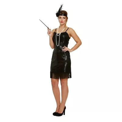 FLAPPER DRESS - Adult Costume - 1920' - Great Gatsby - Gangster Party • £5.47