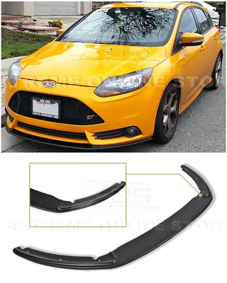 For 12-14 Ford Focus ST MK3 PRIMER BLACK Add-On Front Bumper Lower Lip Splitter • $179.99