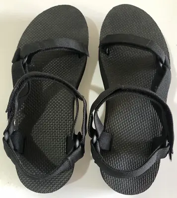 Teva Black Platform Women's Adjustable Strap Sandals Size 12 • $75