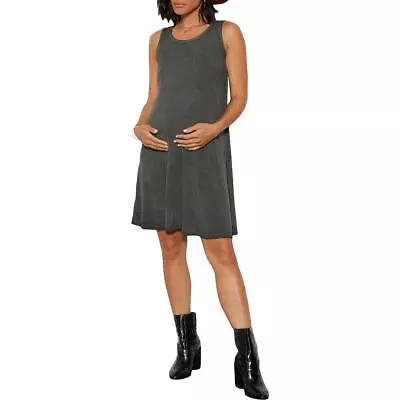 Tart Womens Bran Green Sleeveless Maternity Tank Mini Dress XS  9903 • $10.99