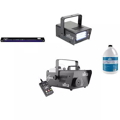 Chauvet DJ Fog Machine & Fog Juice & Mini Strobe Light & American DJ Blacklight • $327.99