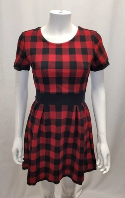 £4.99 • Buy Wal G7 Black & Red Buffalo Check Dress Small