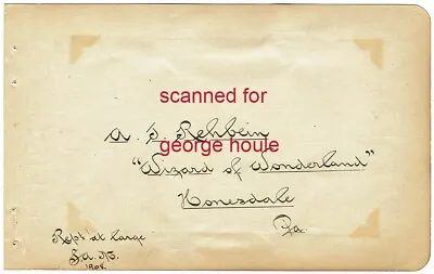 August J. Rehbein - Signed -1908 - C. Victor Dealy - Magicians - Yogi Club • $155