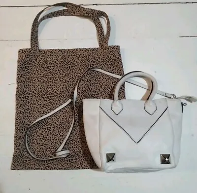 Linea Pelle White Leather Handbag • $36.45