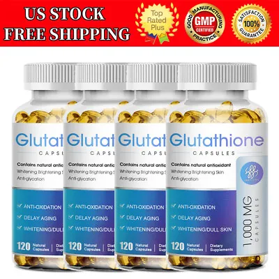 L-Glutathione Skin Whitening Pills 1000MG Anti-Aging Anti Wrinkle Liver Detox • $13.42