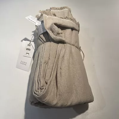 $169.99 • Buy Zara Home Multi Function Cotton/Linen Blanket 90.5 X 98.6 In Tan