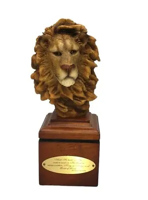 Mill Creek Collection Lion Sculpture On Wooden Stand King Of Kings D. Morales • $74.99