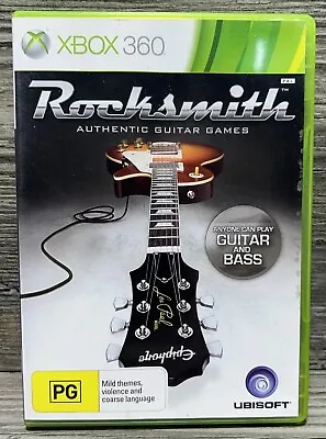 Xbox 360 Rocksmith Authentic Guitar Games PAL Play Lead Or Bass Music • $24.95