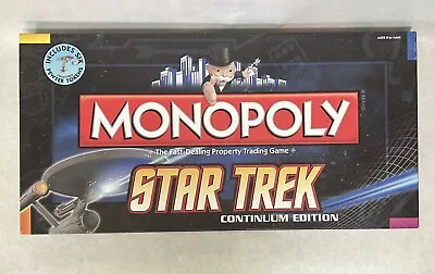 Star Trek Continuum Edition Monopoly Family Board Game Parker Bros 100% Complete • $25