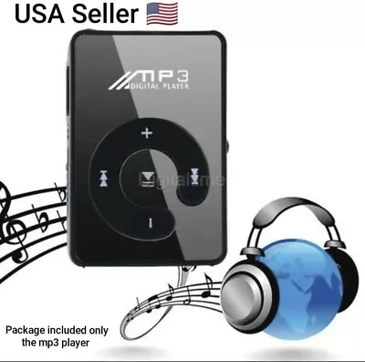 Fashion Clip Mini USB MP3 Music Media Player Micro SD TF Card Up To 32GB Black • $7.99