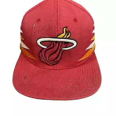 Miami Heat Cap Hat Snapback Adjustable Red Athletic Training Basketball NBA 499 • $19.99