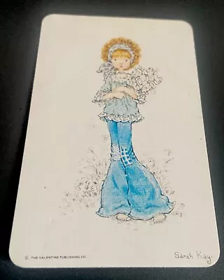 Genuine Vintage 1970s Sarah Kay Children's Blank Back Swap Card Girl Flowers • $9.65