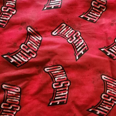 Ohio State Cotton Fabric By The Yard Red • $13.99
