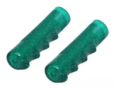 SPARKLE Green Bicycle Handlebar Glitter Vintage Lowrider Cruiser Bike Grips. • $4.79