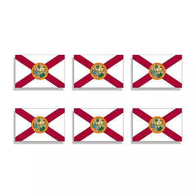 6 Mini Florida State Flag Sticker FL Phone Bike Helmet Vehicle License Tag Decal • $3.29