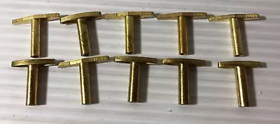 B Lot Of 10 Gold Metal T BAR Replacement Wind Up KEYS For Music Boxes • $9.99