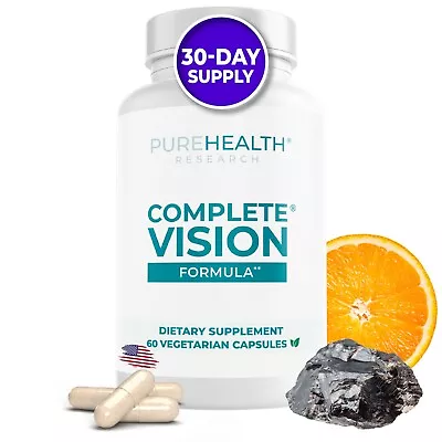 Complete Vision Eye Support Supplements With Lutein By PureHealth Research • $59