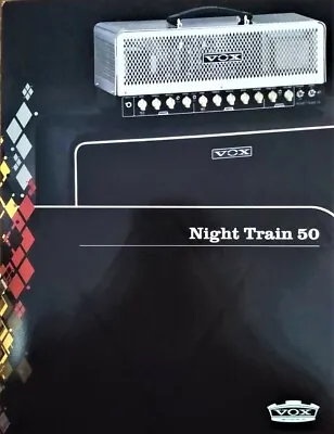 Vox Night Train 50 & V212nt Amp Brochure - Rare! Bi-fold • $12.99