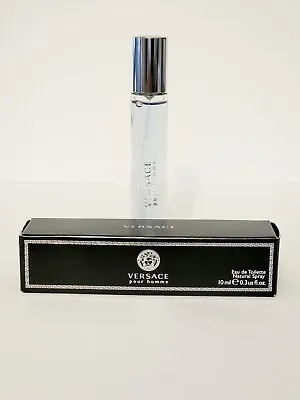 VERSACE Pour Homme EDT MINI SPRAY .3 OZ / 10 ML NEW TRAVEL SIZE • $22