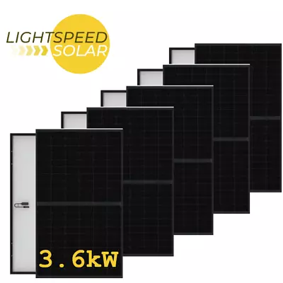 3.6kW (10x 360W) Black Split-Cell Mono Solar Panels 12V 24V 48V UK Free Delivery • £999