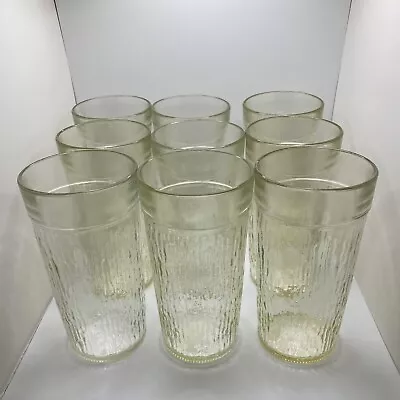 VNTG Kerr 6” Tumblers Drinking Glasses Set Of 9 Summer Frost Ice Texture 16oz. • $32