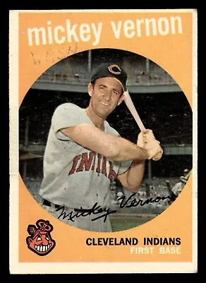 1959 Topps MICKEY VERNON #115 FR Cleveland Indians • $1.99