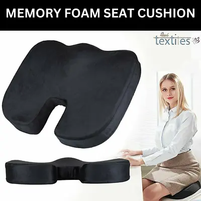 Orthopedic Memory Foam Seat Cushion Car Office Chair Coccyx Tailbone Pain Relief • £15.99