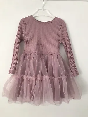 *** Girls Lilac Tulle Skirted Dress Size  12-18 Months • £2.99